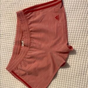 Adidas Coral Red Trim Shorts